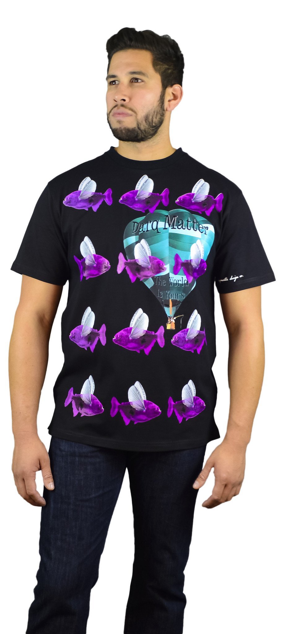 DarqMatterDesign CutnSew T-Shirts Small / Black Flying Piranhas