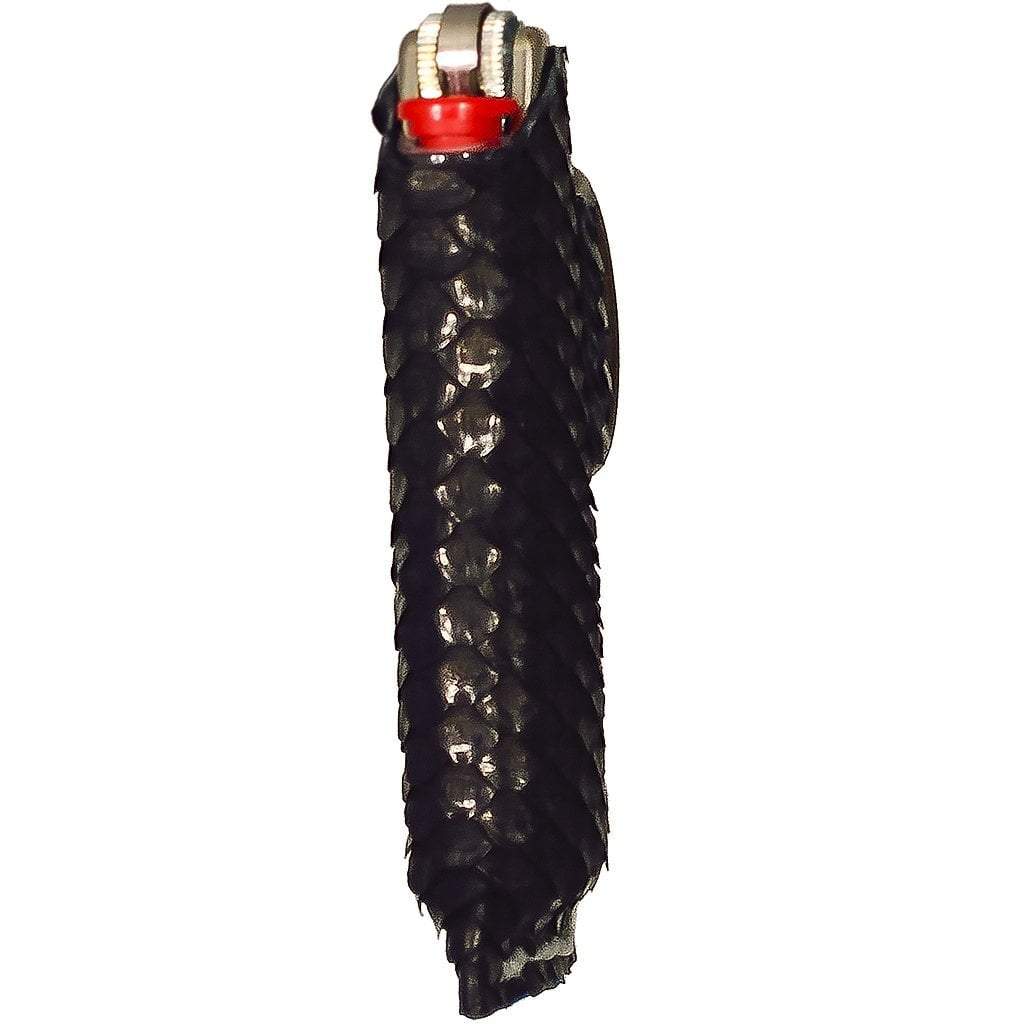 DarqMatterDesign Leather Goods Black / Fits All Standard Size Bic Lighters Enki (Black Draco)